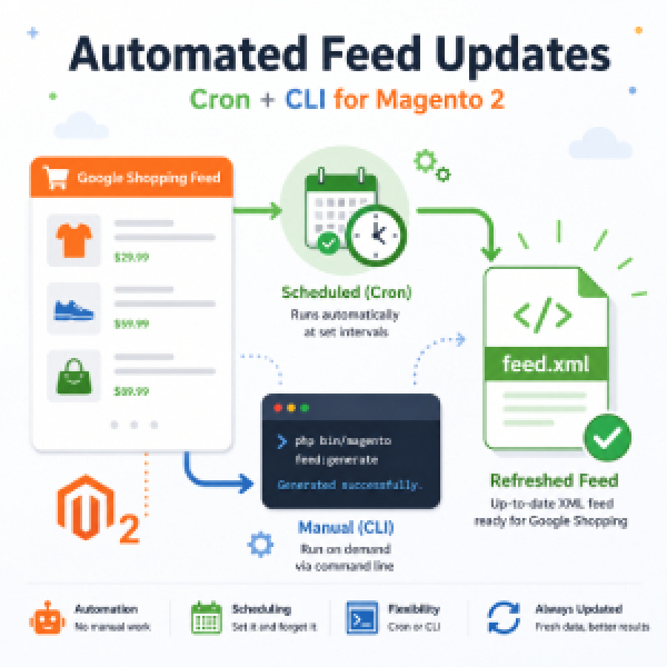 Magento 2 Automatic Google Shopping Feed Generation with Cron and CLI