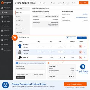 How to Change Products in an Existing Magento 2 Order